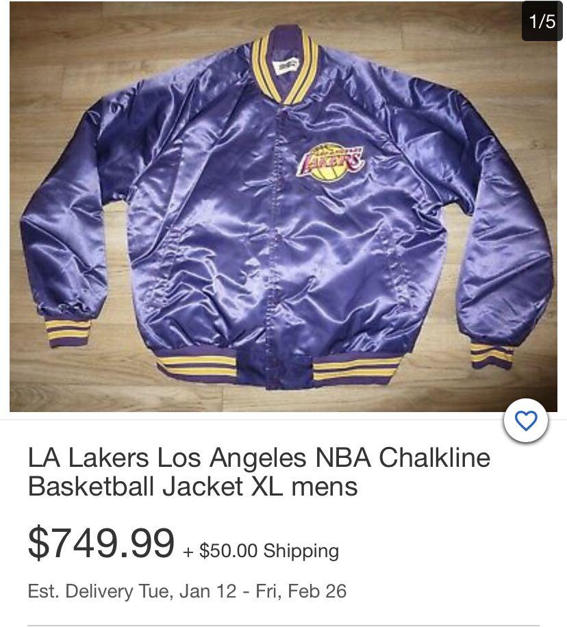 Vintage 80s Los Angeles Lakers Starter Jacket Mens XL Deadstock