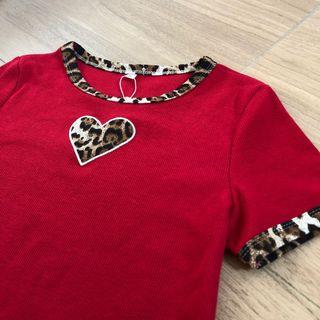 y2k leopard print top