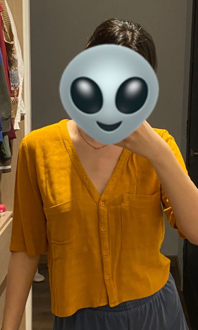 topshop yellow blouse