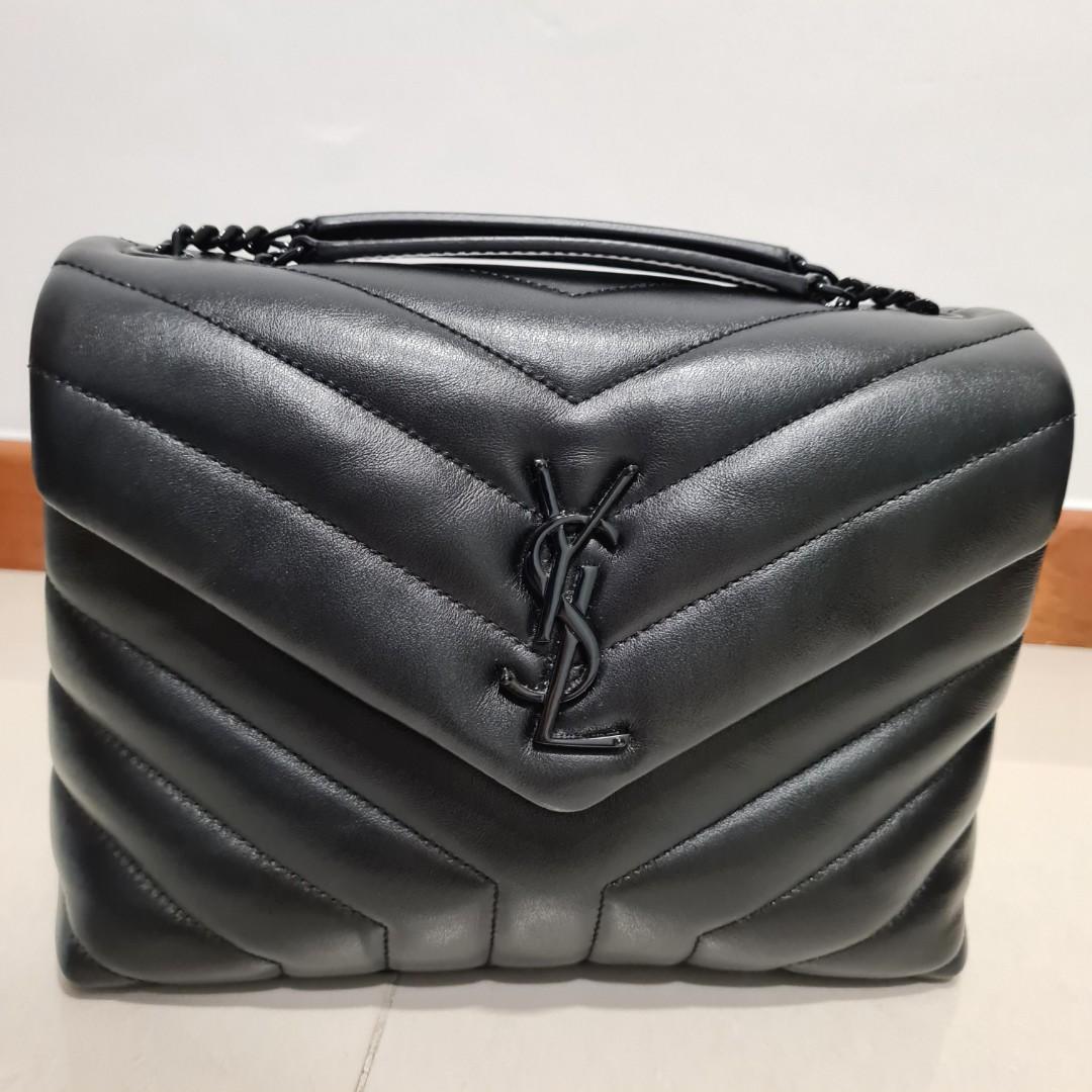 ysl loulou small in matelassé y leather