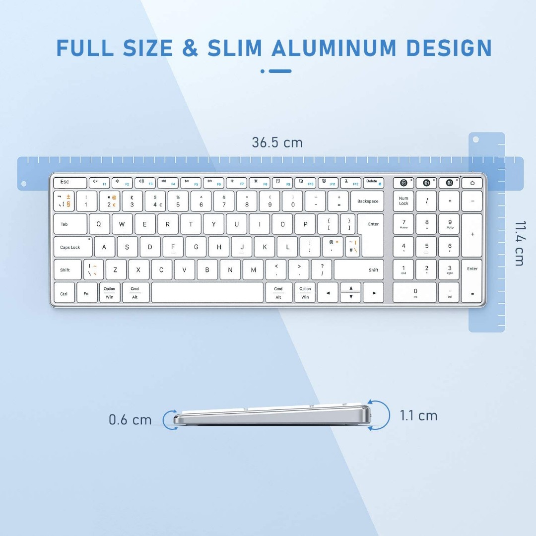[122505] Jelly Comb Dual Bluetooth + 2.4 G USB Wireless Keyboard, Multi