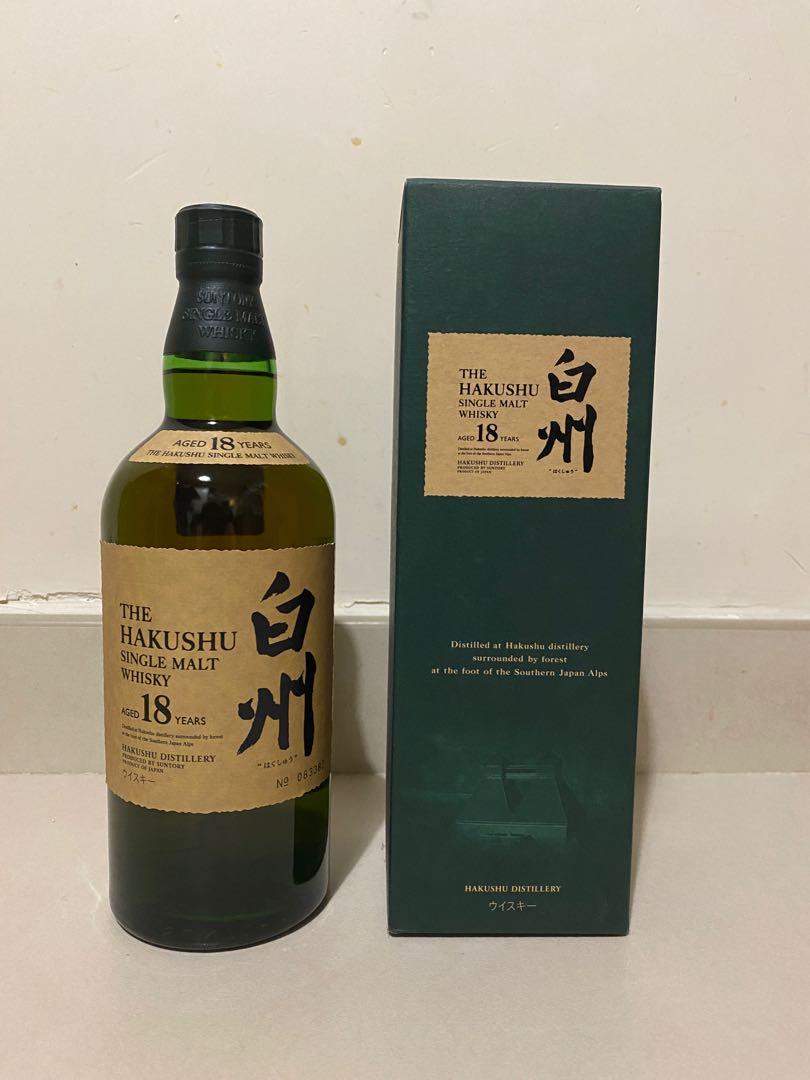 白州18年日本威士忌700mL連盒, 嘢食& 嘢飲, 酒精飲料- Carousell