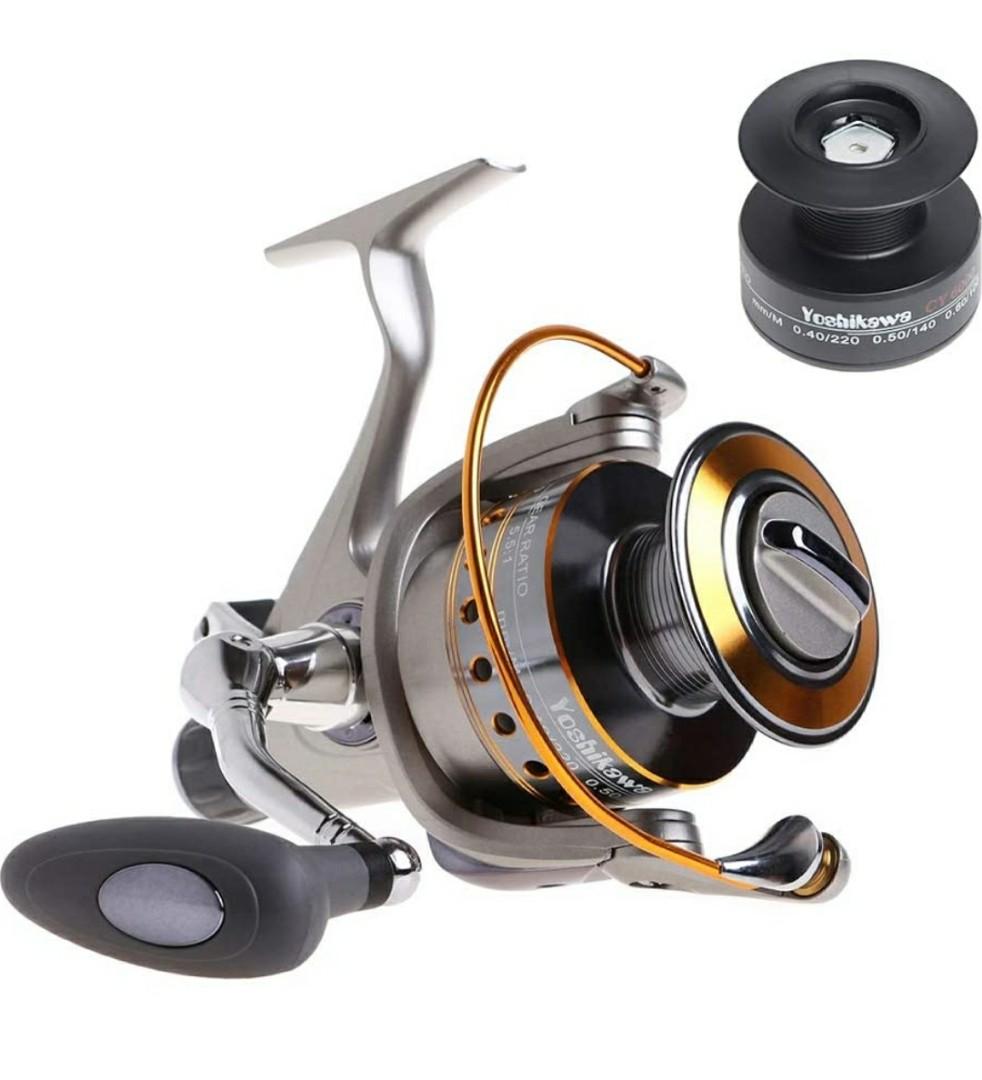 2326) Yoshikawa Baitfeeder Spinning Reel Saltwater Freshwater Fishing 5.5:1  11 High Power Stainless Ball Bearings 30Lb Drag Right Left Hand Reversible