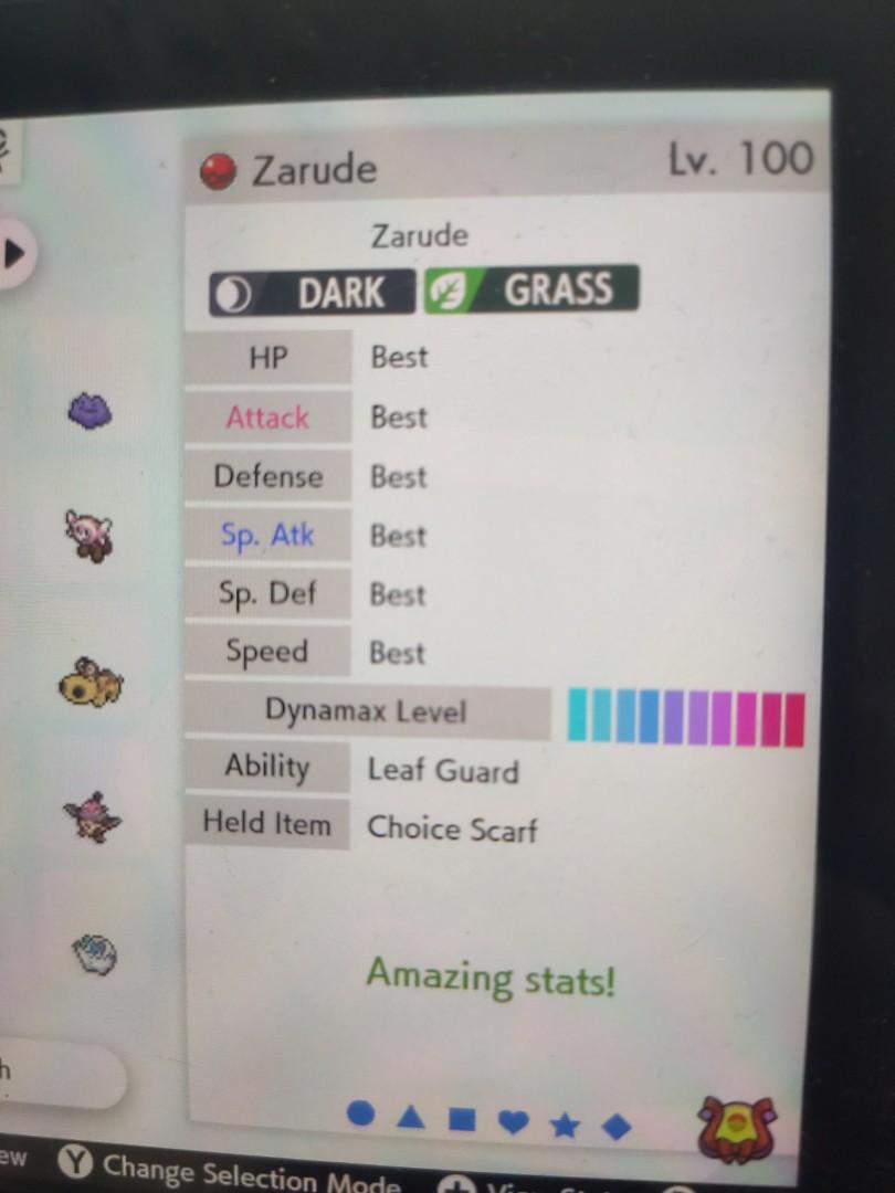 ✨SHINY✨ DADA ZARUDE 6IV 🚀Instant Delivery🚀 pokemon sword and shield scarf