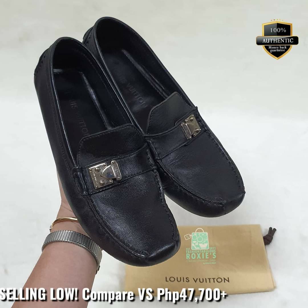 Auth Louis Vuitton Calfskin Lombok Mocassin Loafer Men's shoes size 39  or 6.0 US