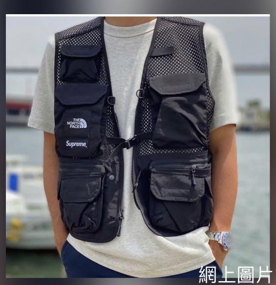 全新Supreme TNF Cargo Vest 工裝背心連貼紙, 男裝, 上身及套裝, 背心