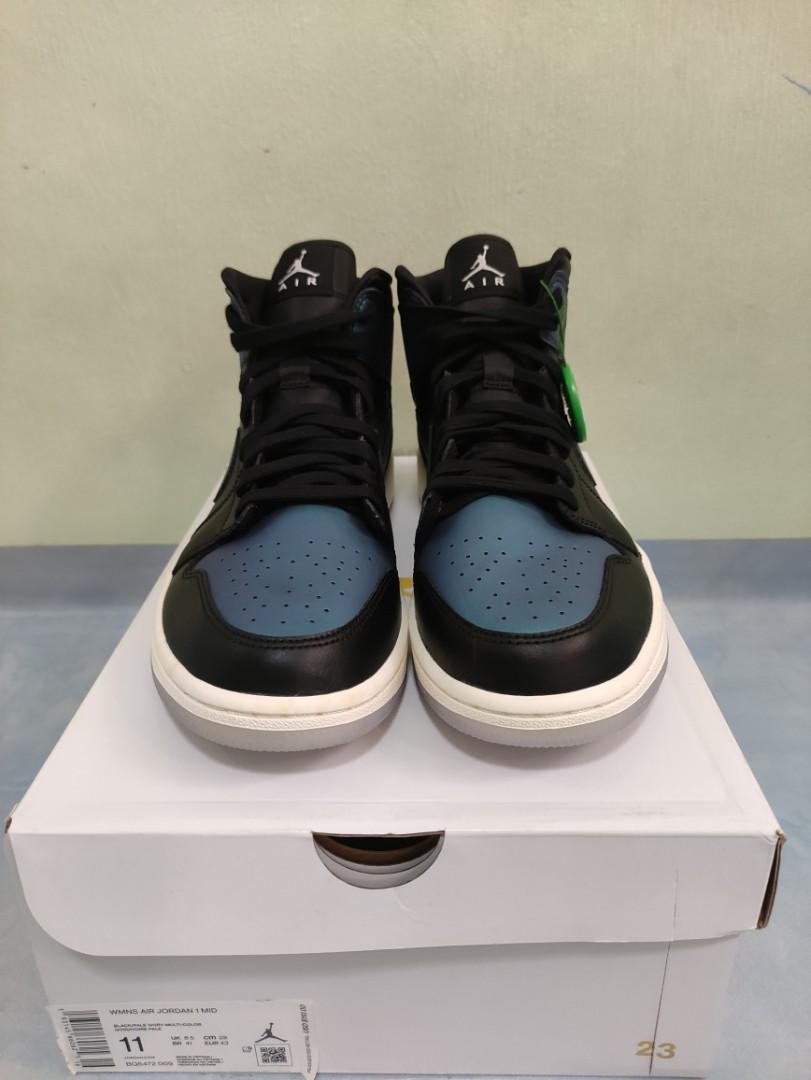 Air jordan 1 hot sale mid iridescent black