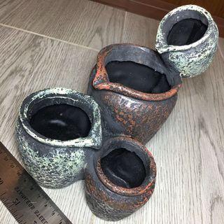 bonsai pot flower pot plant container emulated driftwood wood trunk 盆栽 植物 花盆 仿真 沉木 木頭 漂流木 浮木 樹幹