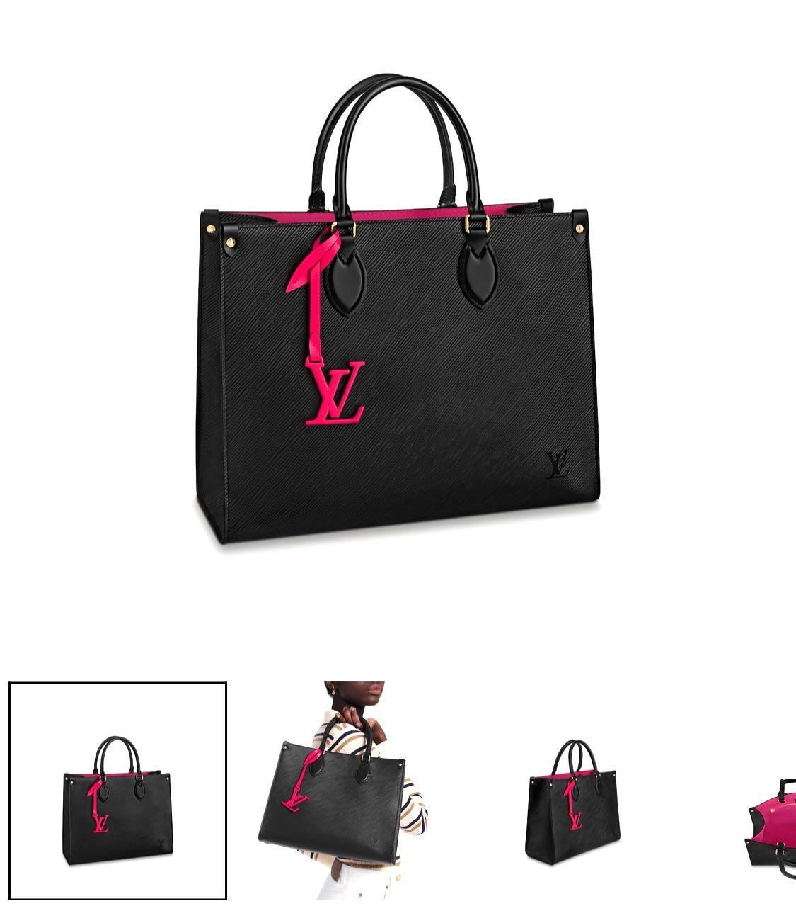 Louis Vuitton On The Go Tote Monogram Giant Bag Pink Red Rare   BrandConscious Authentics
