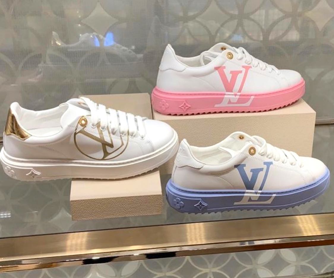 lv time out sneaker pink