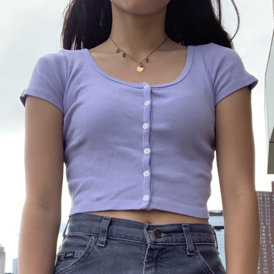 Brandy Melville Purple Zelly Top Women S Fashion Tops Other Tops On Carousell