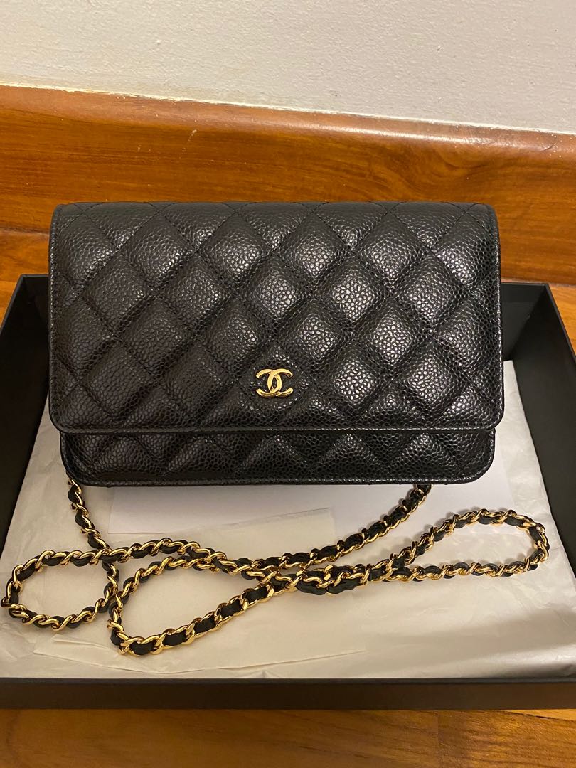 Chanel Classic Wallet On Chain (Grained Calfskin), Luxury, Bags