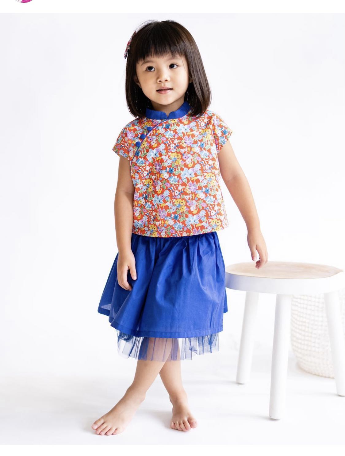 The Cheongsam Edit – Little Cheongsam Tulle 2-Pcs Set in Lilac
