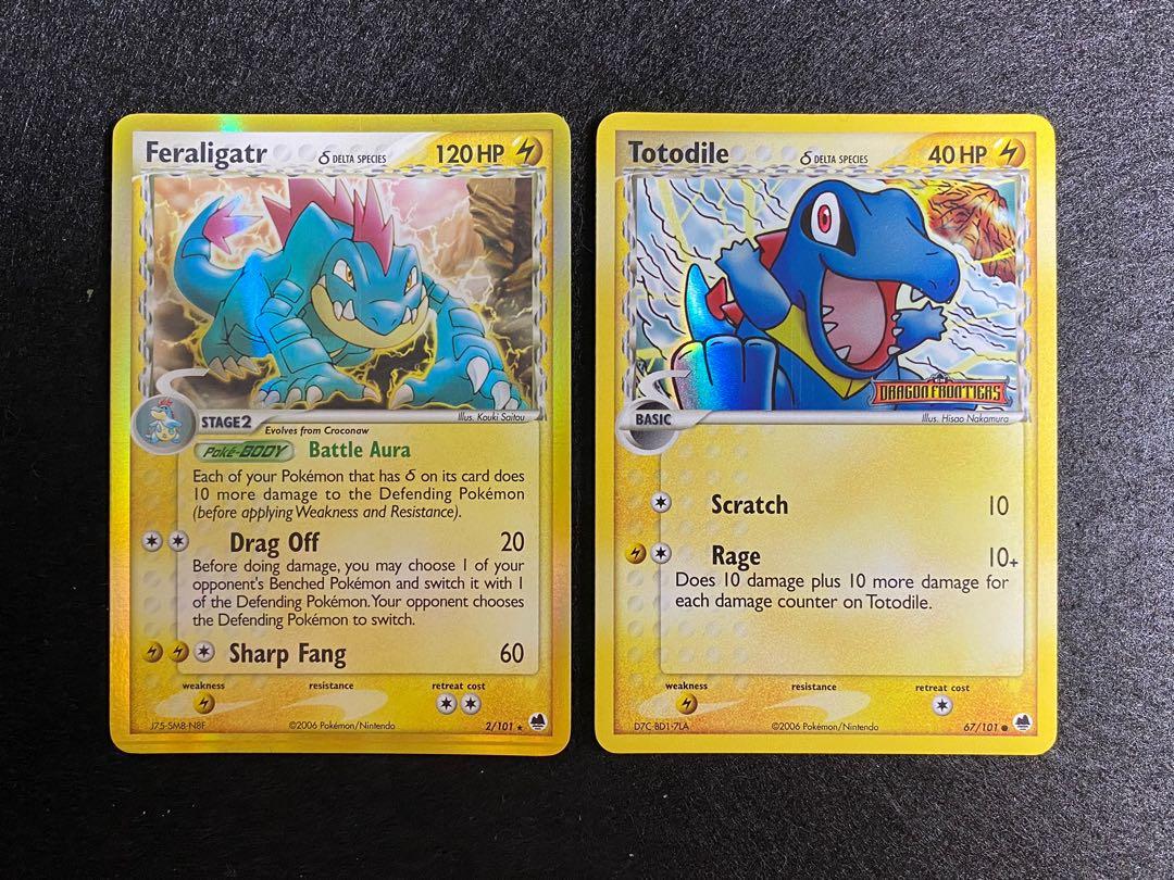 Feraligatr Delta Species Lightning Type And Totodile Pokemon Cards Hobbies Toys Toys Games On Carousell