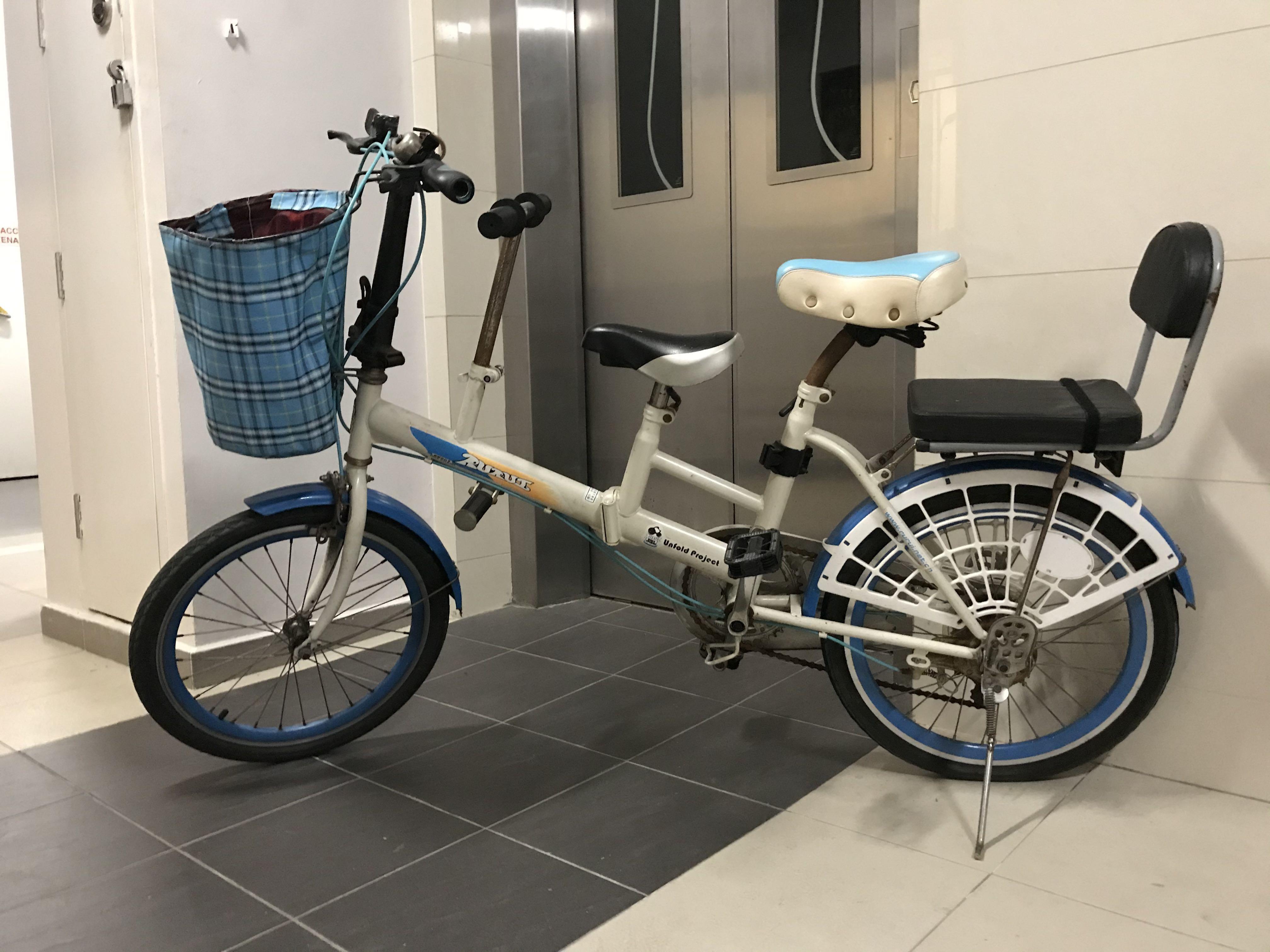 Foldable Bicycle Bike with Shifter & Gear Components / 2 Pillion Seats