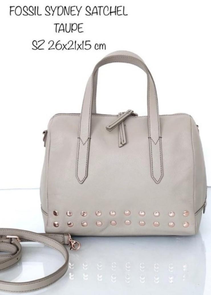 Fossil sydney satchel taupe clearance