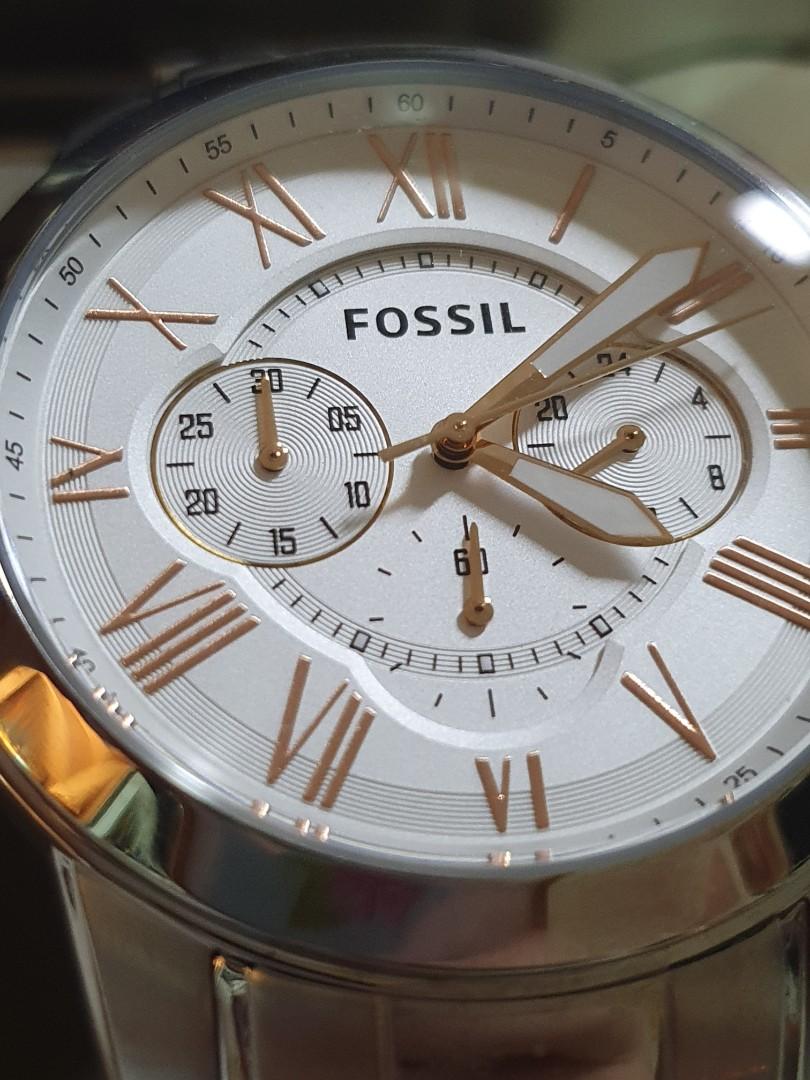 Fossil Watch Grant Chronograph Stainless Steel Watch Box set
