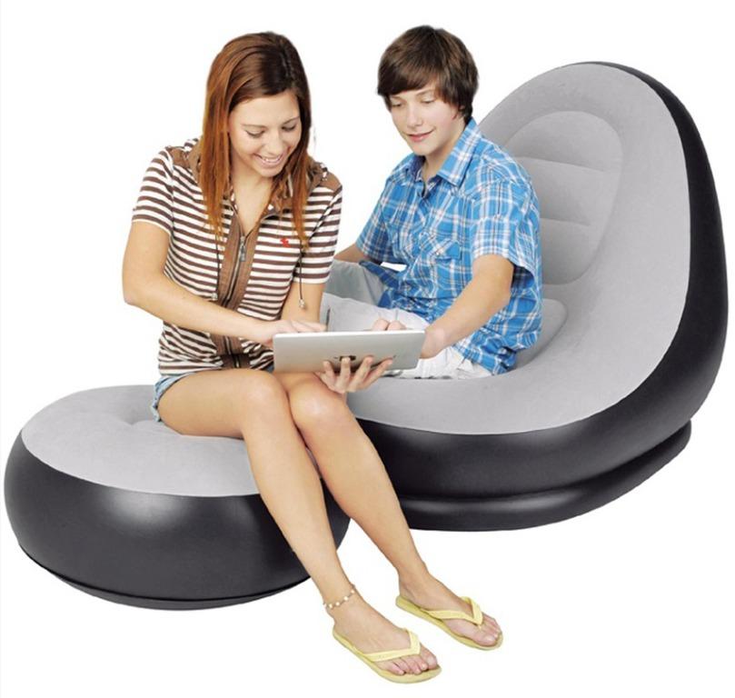 GTE Inflatable Single Seat Air Sofa Free Air Pump Furniture
