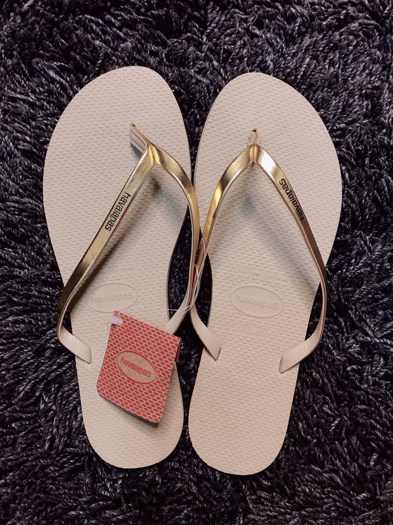 Havaianas women's you hotsell metallic flip flops