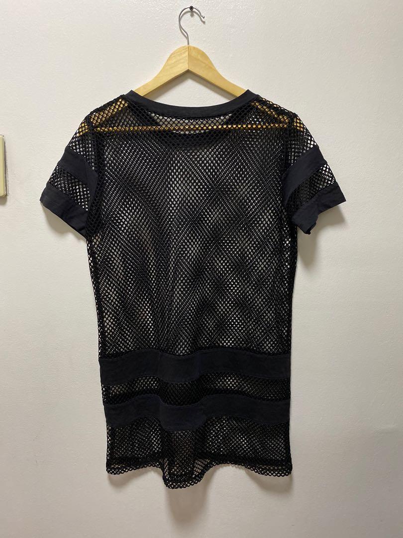 H&M black net dress or top (Category: Sleeveless) located in Las Pinas. Submitted by ellabells (Listing ID 1058485045, Image 1). Description: Can wear this if you have a black tank top or tank top that is long (like a dress) No damage Rfs: not using it anymore .