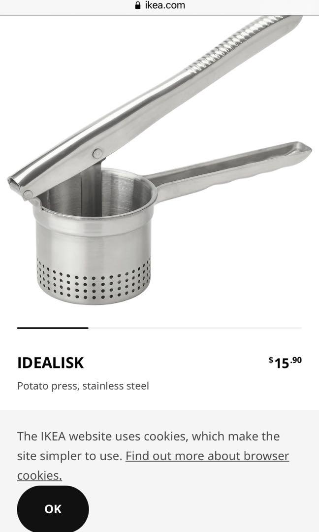 IDEALISK Potato press, stainless steel - IKEA