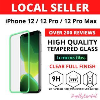 INSTOCK:  Luminous Glow in the Dark Tempered Glass Screen Protector iPhone 12 / 12 Pro / 12 Pro Max