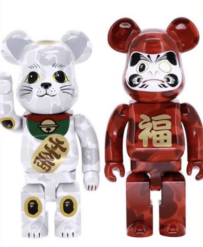 Medicom Toy BEARBRICK BAPE Maneko Neko And Daruma Set 100% And 400%  Available For Immediate Sale At Sotheby's