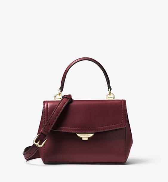 Michael Kors Ava Extra Small Saffiano Leather Crossbody (Crimson):  Handbags