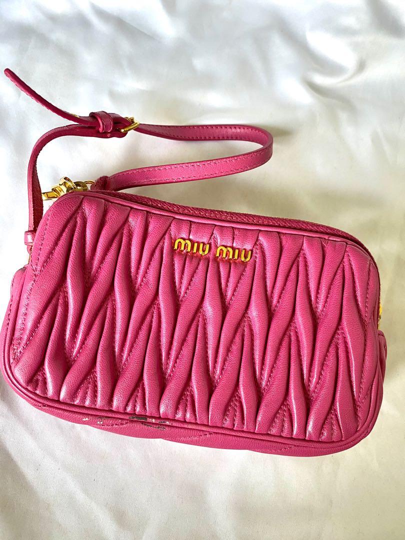 Miu Miu Wristlet Pouch Women s Fashion Bags Wallets Purses Pouches on Carousell