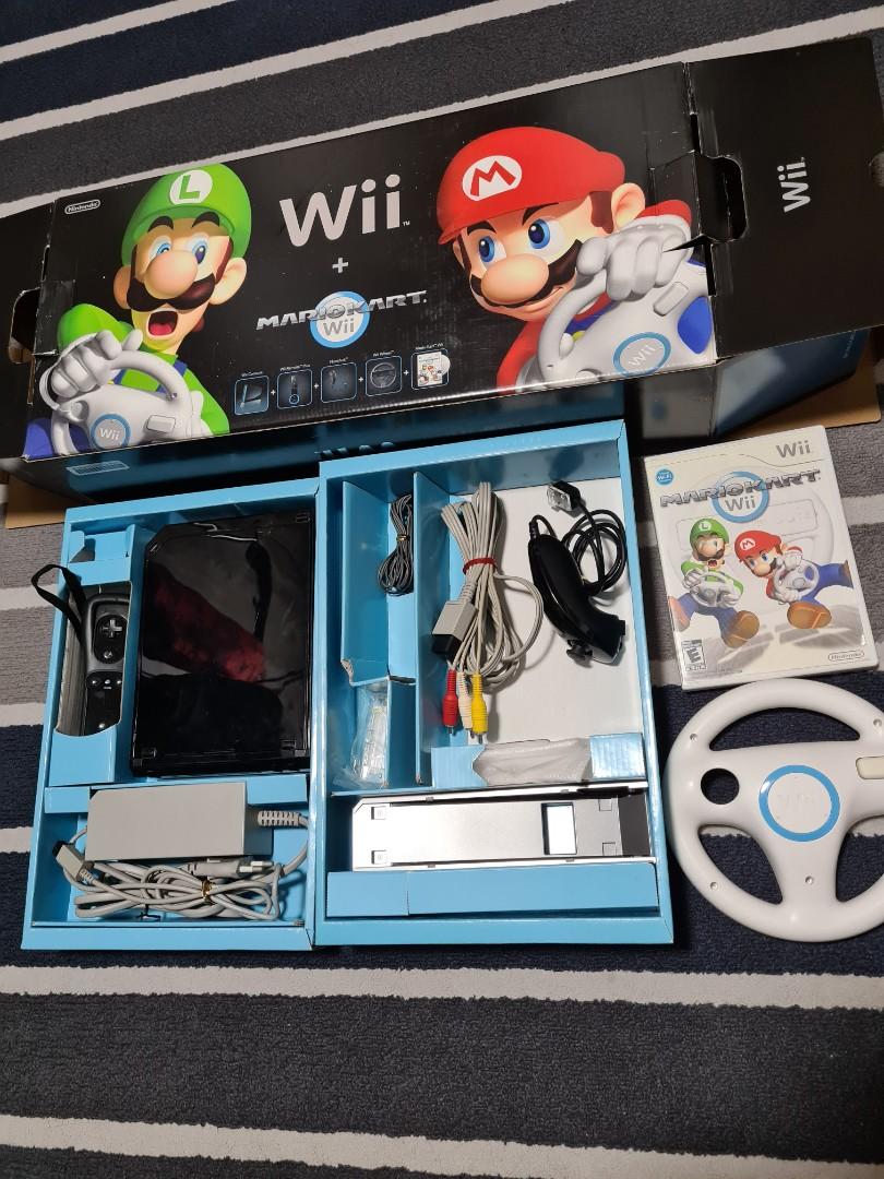 wii console with mario kart