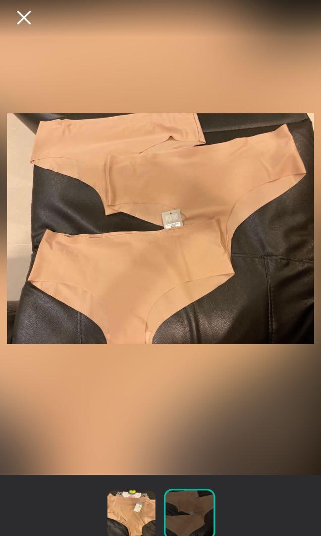 Primark Seamless Hipster Beige Underwear (3 piece set), Women's