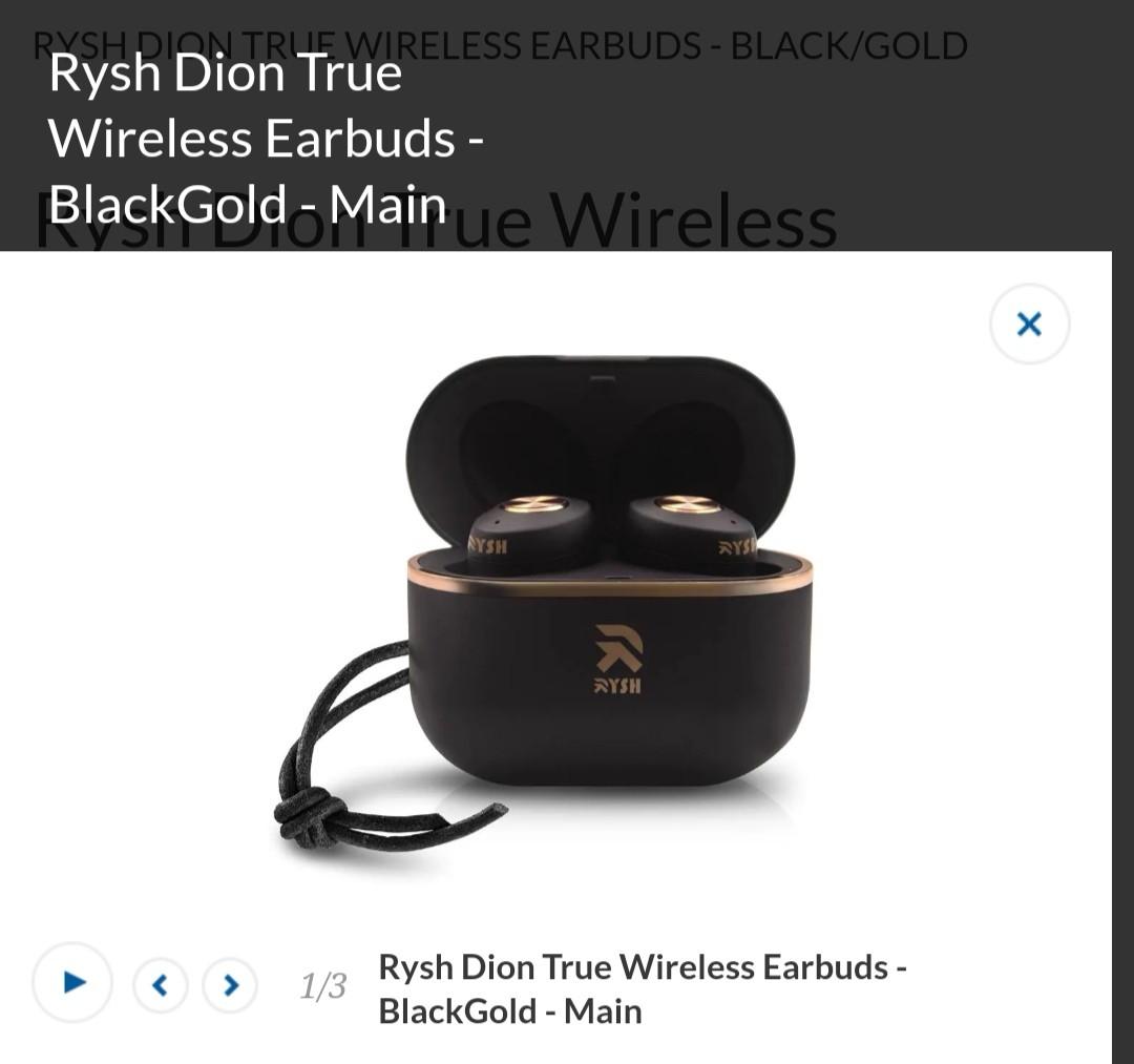 Black and gold wireless earbuds cheap