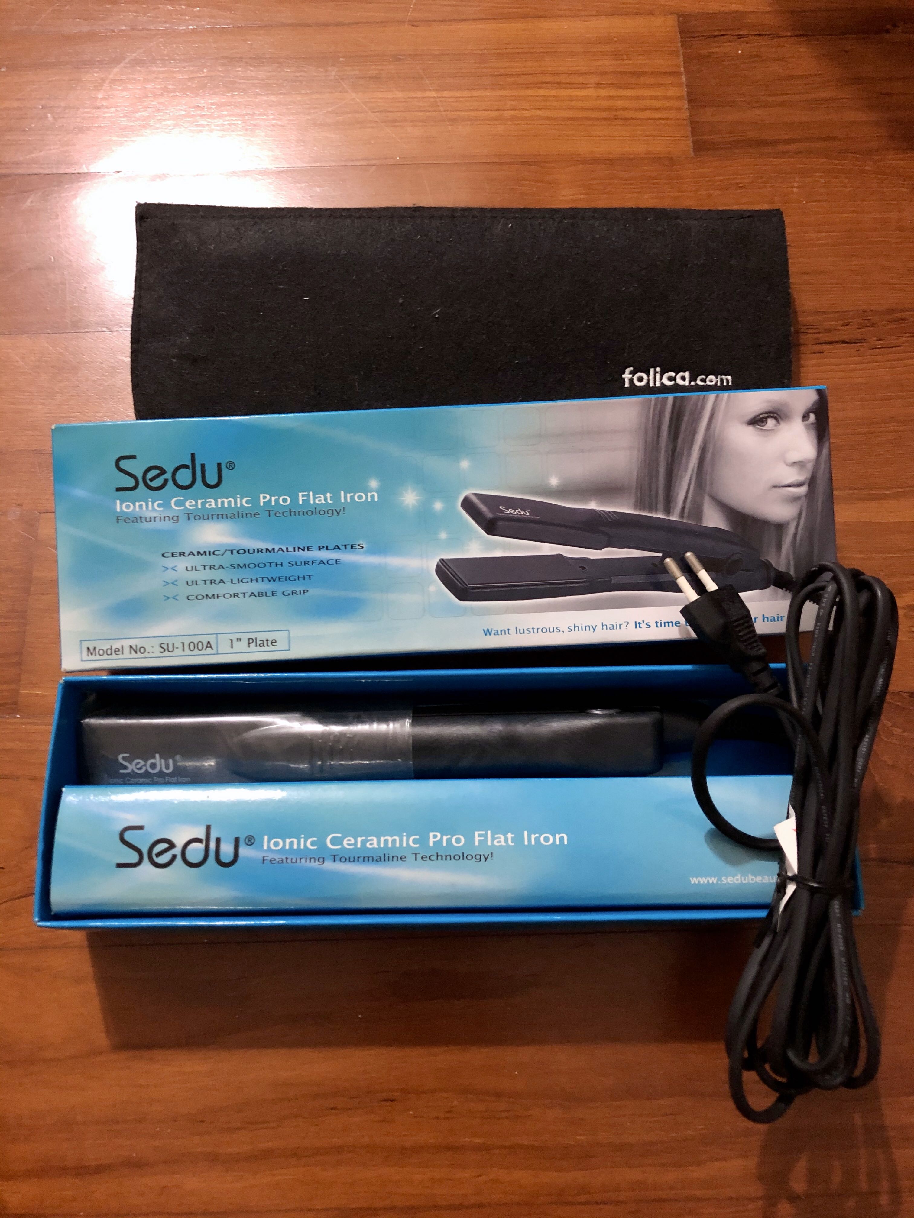 Sedu ionic ceramic flat iron 1 inch plate Beauty Personal Care