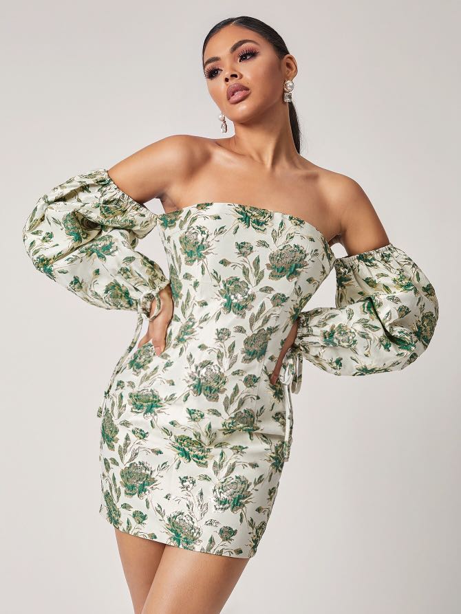 Shein jacquard dress sales