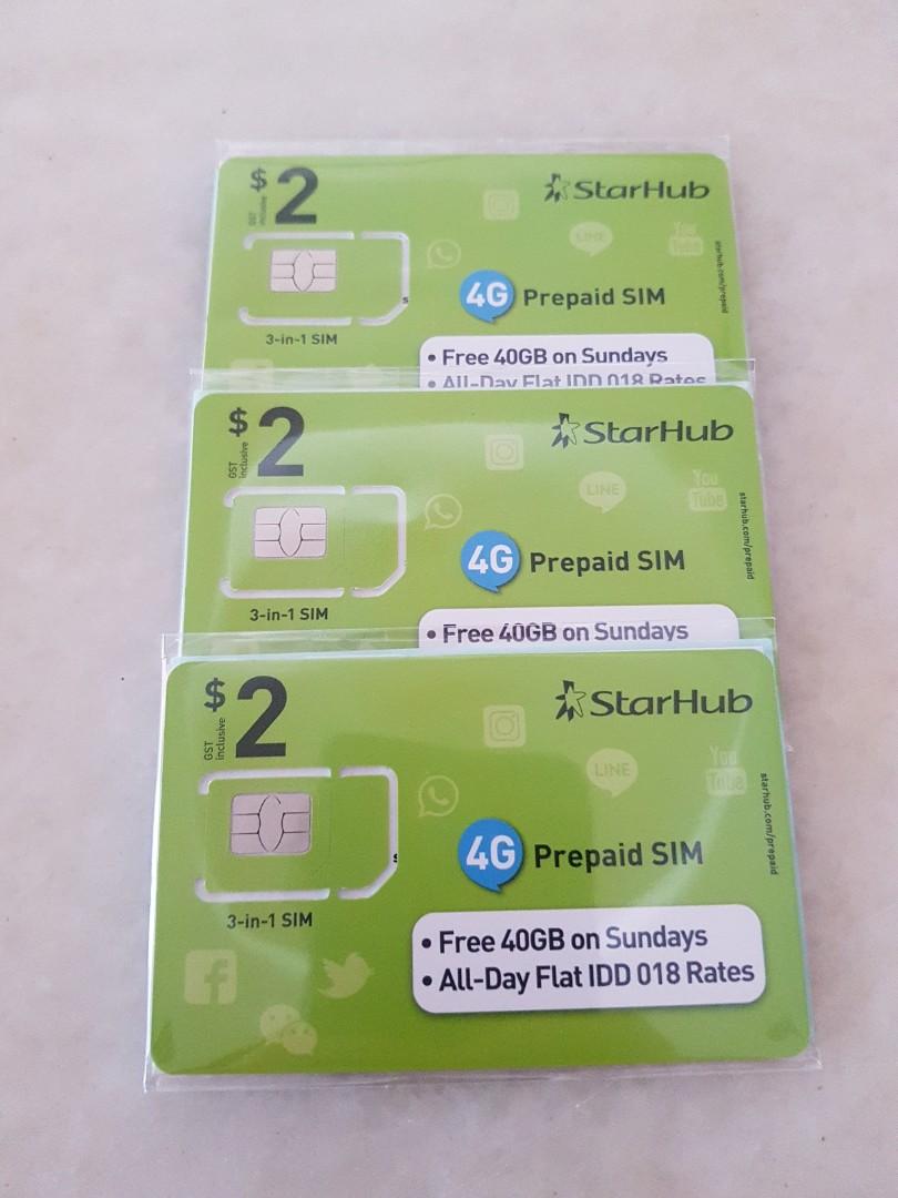Starhub 4g Prepaid Sim Everything Else On Carousell