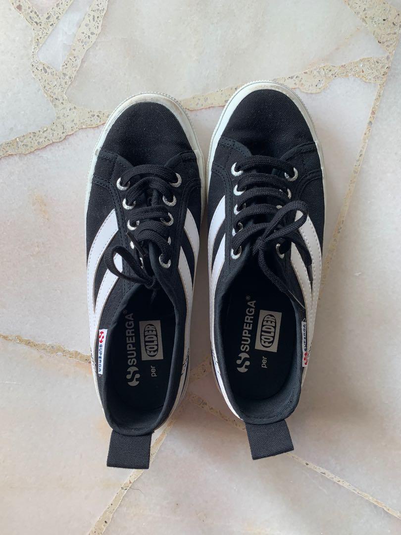 Superga Sports Panatta Black Women s Fashion Footwear Sneakers