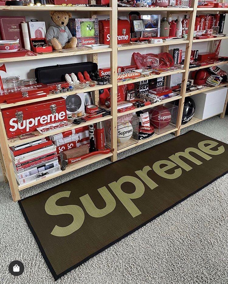 Supreme Woven straw mat in red, Furniture & Home Living, Home Decor, Other  Home Decor on Carousell
