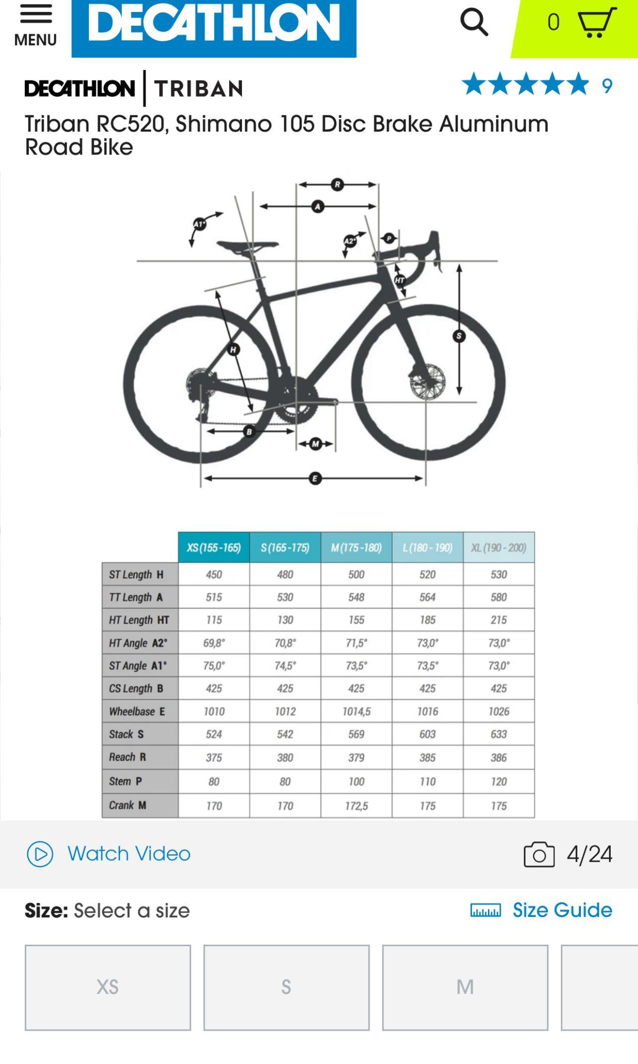 Triban 520 geometry hotsell