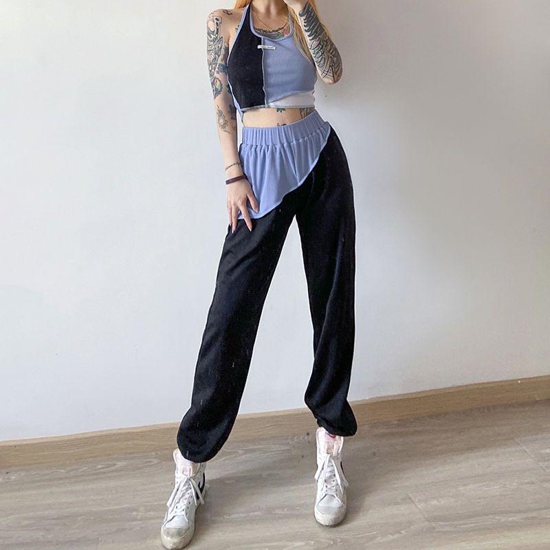 Crop top and sale track pants