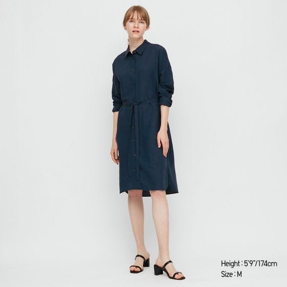 Uniqlo navy dress hotsell