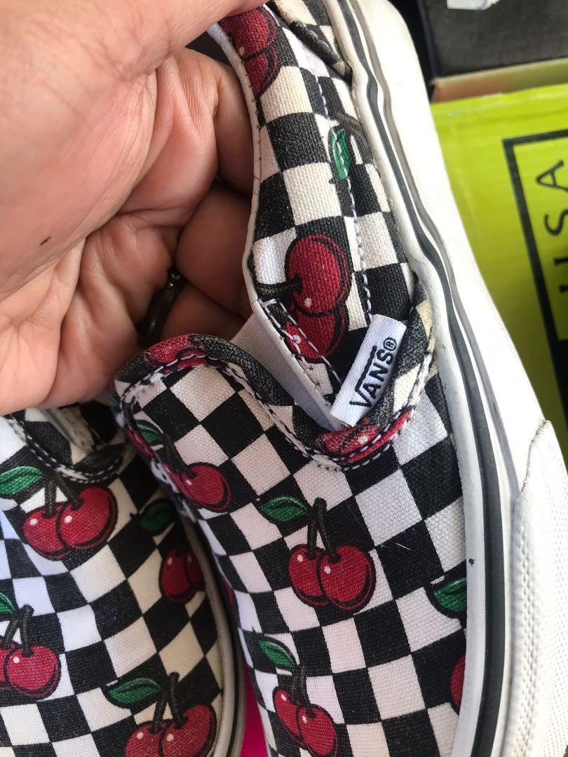 cherry vans shoes