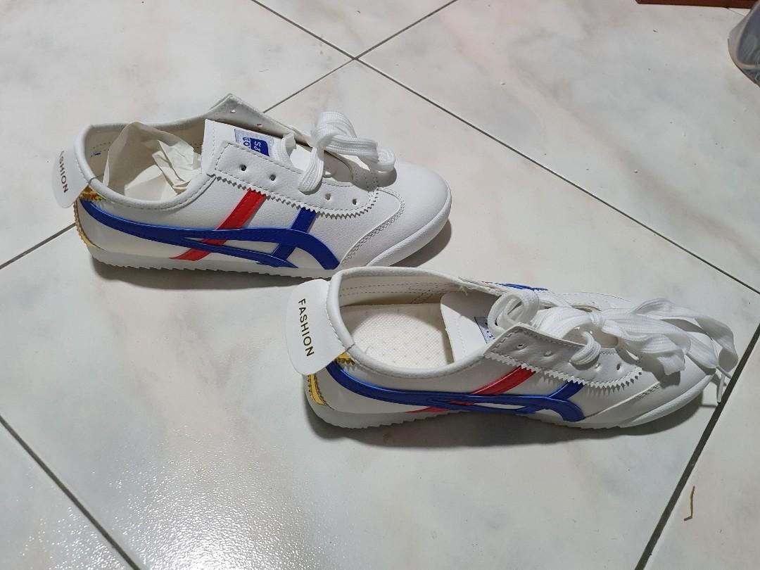 White red discount and blue shoes