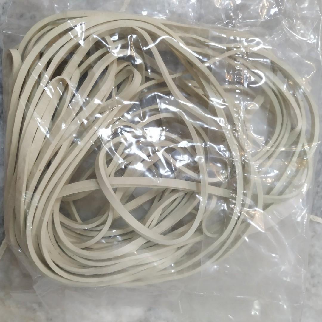 100gm White Big Rubber band Extra Large 8 Inch White Big Postal Rubber Band 25 pcs