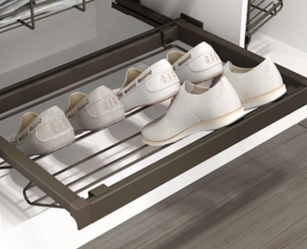 Pull out shoe new arrivals rack for wardrobe