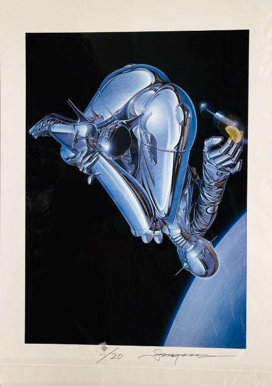 空山基/ 限量20 Hajime Sorayama Sexy Robot 太空親筆簽名版畫art 