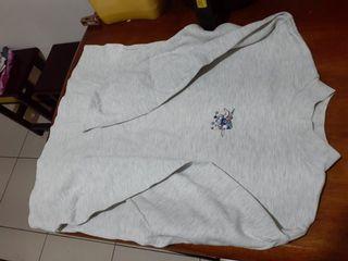 美顏色@@衣服 厚磅大理石厚T天馬星空小藍馬刺繡雪花灰色高領長袖厚棉T恤上衣加厚版 中尺寸厚片人可穿