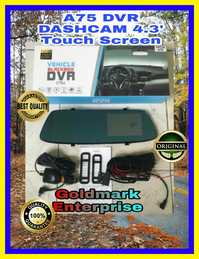 A75 DVR 1080P DASHCAM FULL HD (Category: Security Systems & CCTV Cameras) located in Manila. Submitted by emil_online_shop (Listing ID 1058543714, Image 1). Description: A75 DVR 1080P DASHCAM FULL HD Details: - This Car Camera is a marvel of technology, the screen is in the rearview mirror, it records videos In FULL HD (1920 × 1080 Pixels) with sound, also captures photos, allowing you to have videos and photos of exceptional quality, very easy t