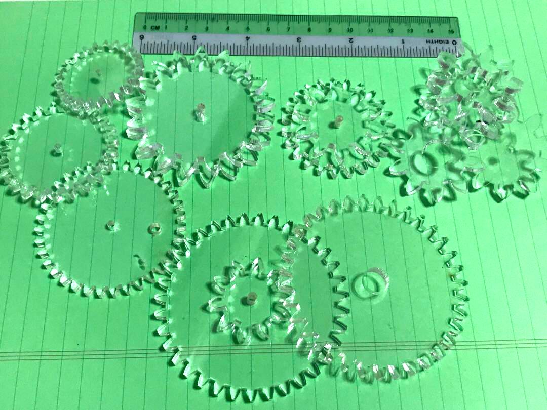 Acrylic gears pack diy project laser cut ⚙️, Hobbies & Toys