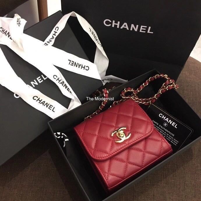 Chanel small trendy cc clutch with chain sales
