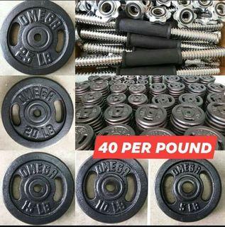 Barbell Dumbbell Plates 5 lbs 10 lbs 15 lbs 20 lbs 25 lbs short bars long bars ez curl bars